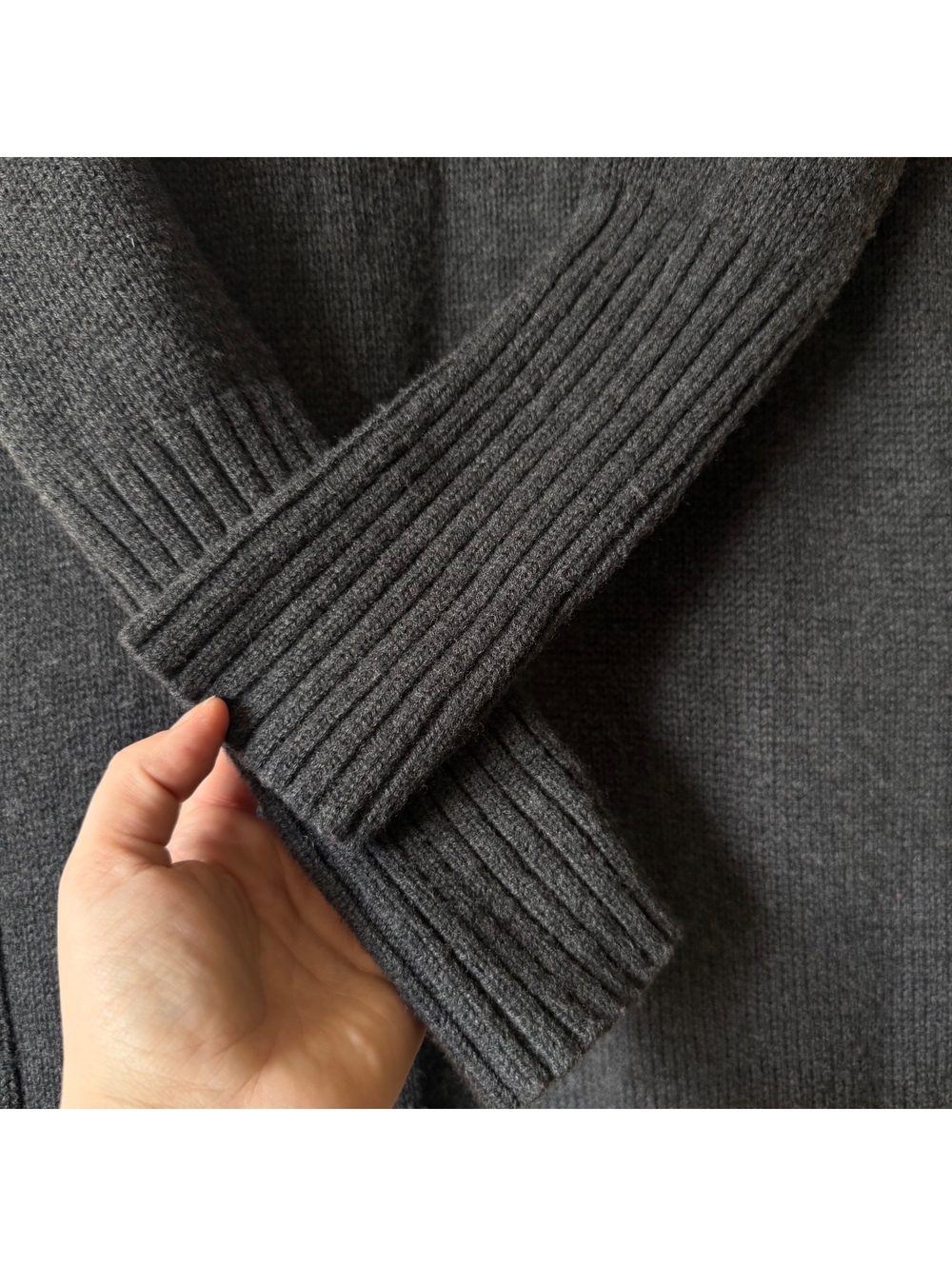 Athleta 100% Merino Wool Long Open Cardigan Sweater Gray Size S - Picture 7 of 8